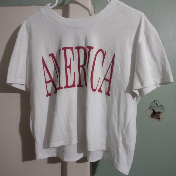 America Cropped Tee. Sz L - Picture 6 of 6